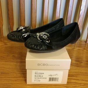 BCBG Dinia Black Flats